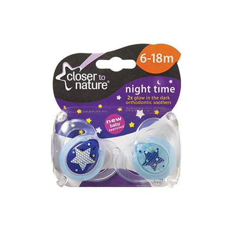 Tommee Tippee Closer To Nature Night Time Soothers- 2pack