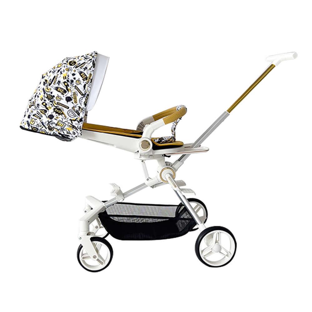 baby stroller white features
