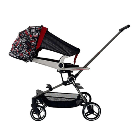 baby stroller red features