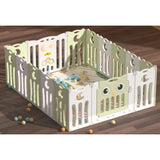 Baby Playpen with Owl design & Game Panel - 16pcs - KiwiBargain